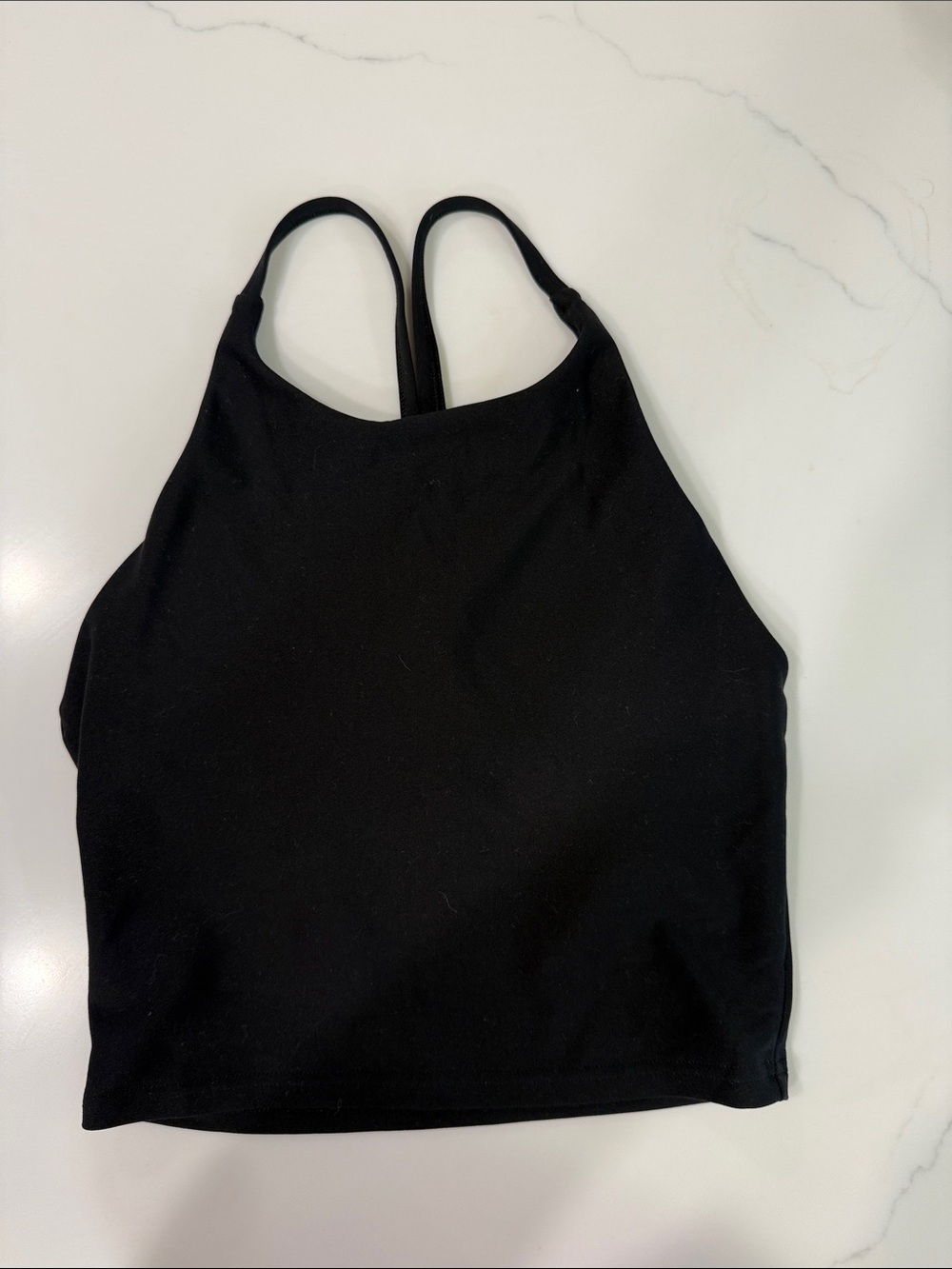 Old Navy Black Ribbed High-Neck Tank Top